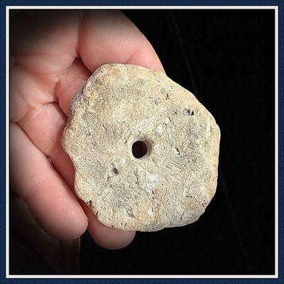 ~ Drilled Pottery Pendant ~ Tick Island ~ Volusia Co. Florida ~ 2
