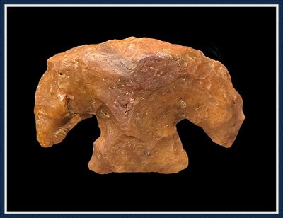 ~ Attractive Orange ~ Clay End Scraper ~
