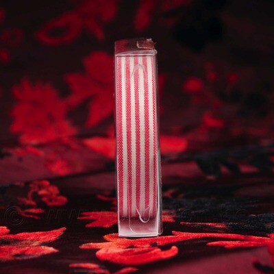 Plakband in stof - Rood/wit gestreept - rol 15mmx5m - Meander