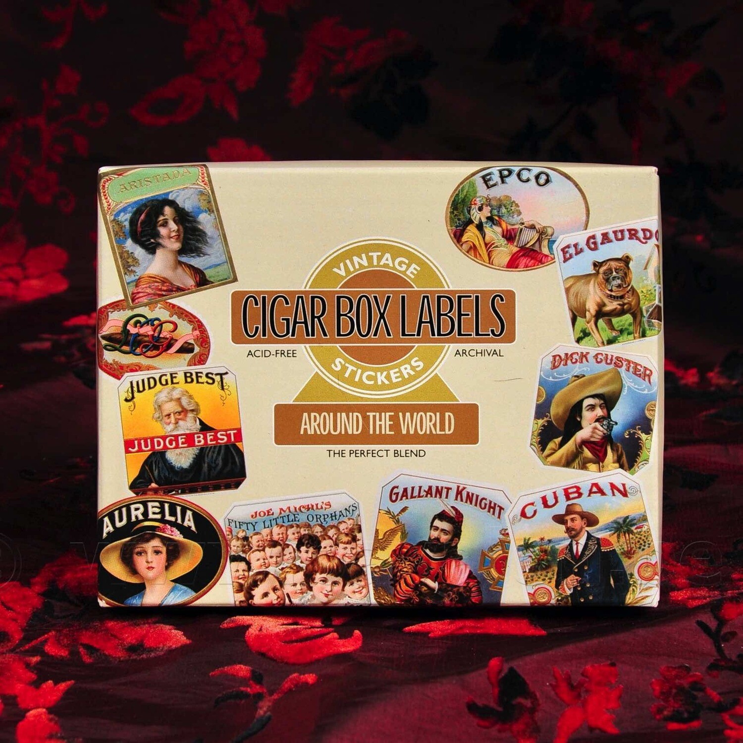 20 Vintage Cigar Box Labels - stickers - Around the World