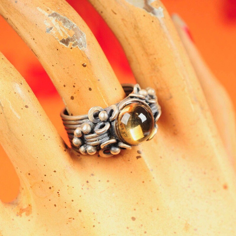 Ring in massief zilver - UNICA -Lize Mommaerts - Maat 58