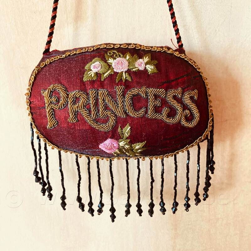 Deurknop-kussentje &#39;Princess&#39; broderie