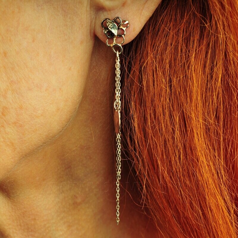 Oorring in massief zilver - Josiane Douchamps (België)