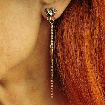 Oorring in massief zilver - Josiane Douchamps (België)