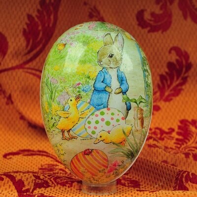 Paasei met illustratie Beatrix Potter in karton om te vullen - 15 cm