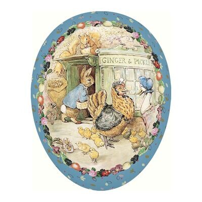 Paasei met illustratie Beatrix Potter in karton om te vullen - 15 cm