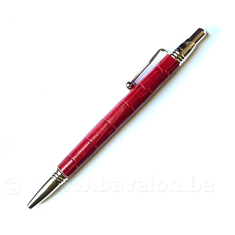 Balpen 'Indigo' - rood leder - Jean-Pierre Lépine