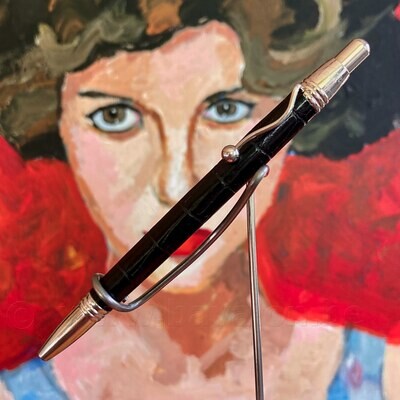 Balpen 'Indigo' - zwart leder - Jean-Pierre Lépine