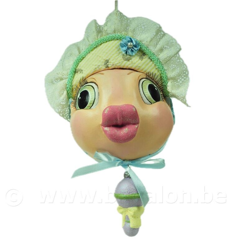 Vis-zoenend met grote ogen - baby - pastelblauw glitter - Katherine's Collection