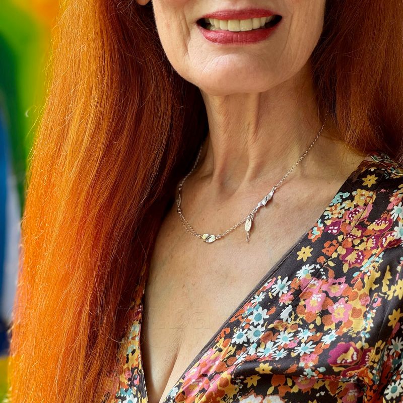 Halssieraad in massief zilver - Josiane Douchamps (België)