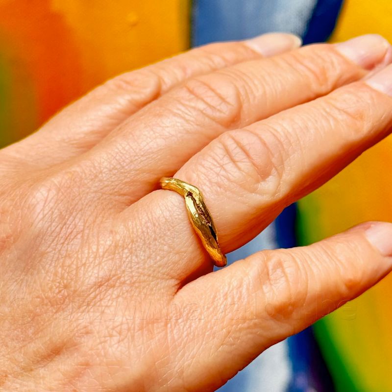 Ring 'Automnal' in similor - Josiane Douchamps