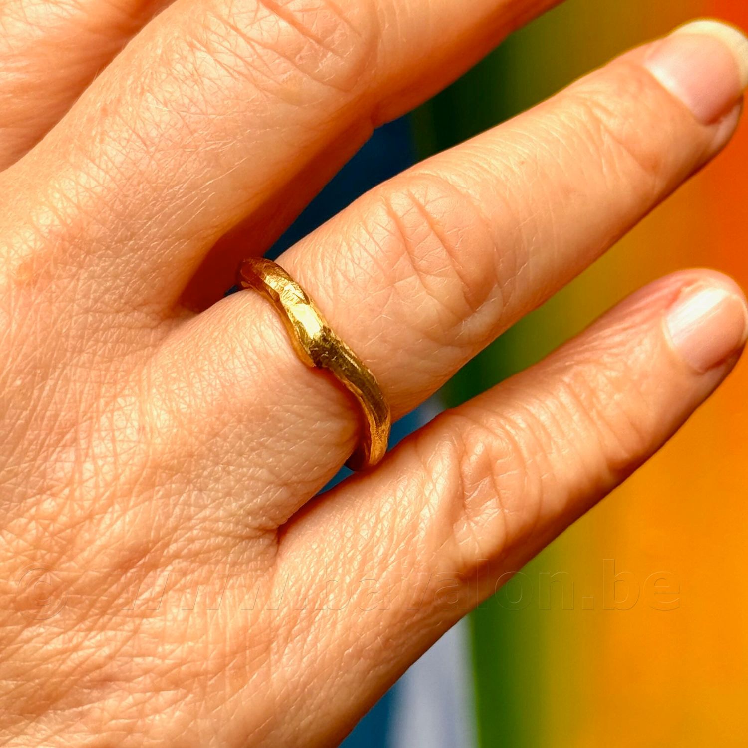 Ring &#39;Automnal&#39; in similor - Josiane Douchamps