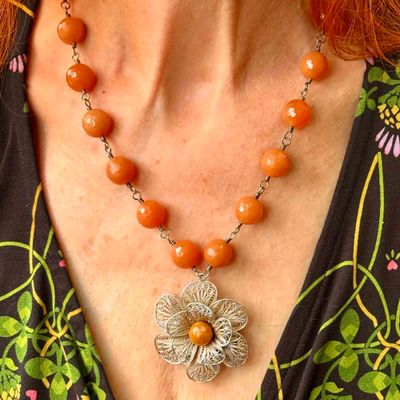 Halssieraad in massief zilver - Yvone Christa (New York)