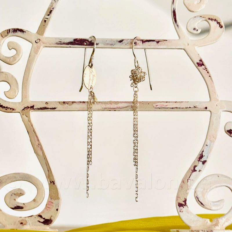 Oorring in massief zilver - Josiane Douchamps (België)