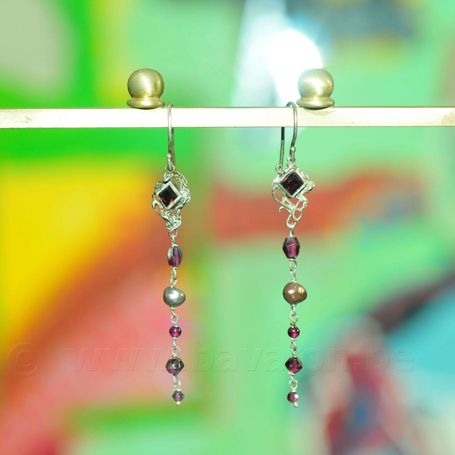 Oorring in massief zilver - Josiane Douchamps (België)