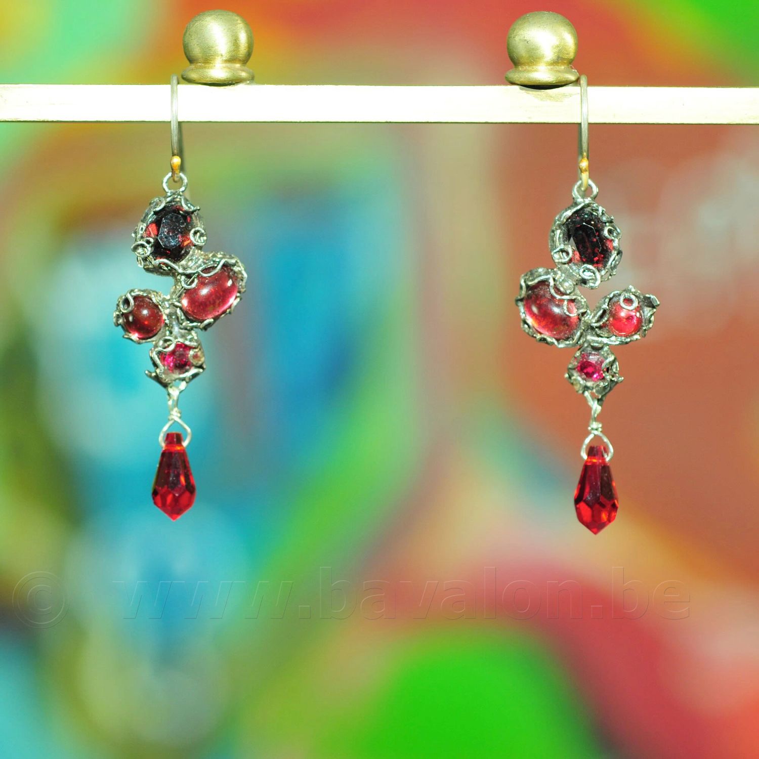 Oorring in massief zilver - Josiane Douchamps (België)