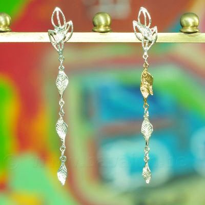 Oorring in massief zilver - Josiane Douchamps (België)