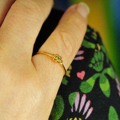 Ring 'klavertje 4' in massief zilver - verguld 24kt goud - Carré Copenhagen (Denemarken) Ring 'klavertje 4' in massief zilver - verguld 24kt goud - Carré Copenhagen (Denemarken)