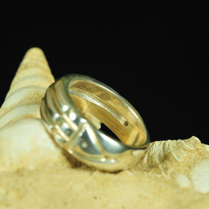 Atlantisring &#39;Howard Carter&#39; in puur .9999+ zilver - Maat 66,5
