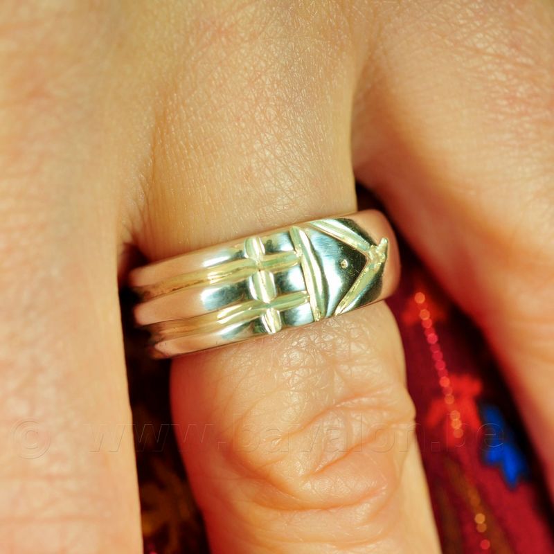 Atlantisring 'Howard Carter' in puur .9999+ zilver - Maat 53,5