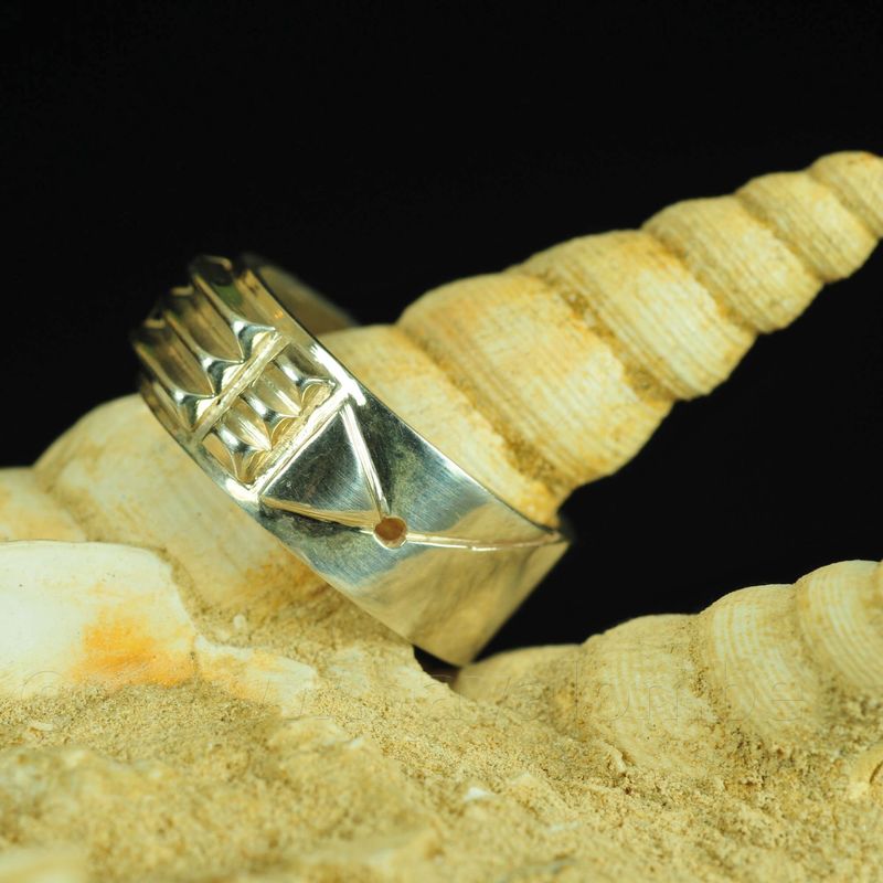 Atlantisring in massief zilver - verscheidene maten