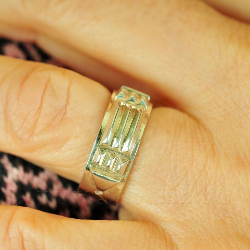 Atlantisring in massief zilver - verscheidene maten