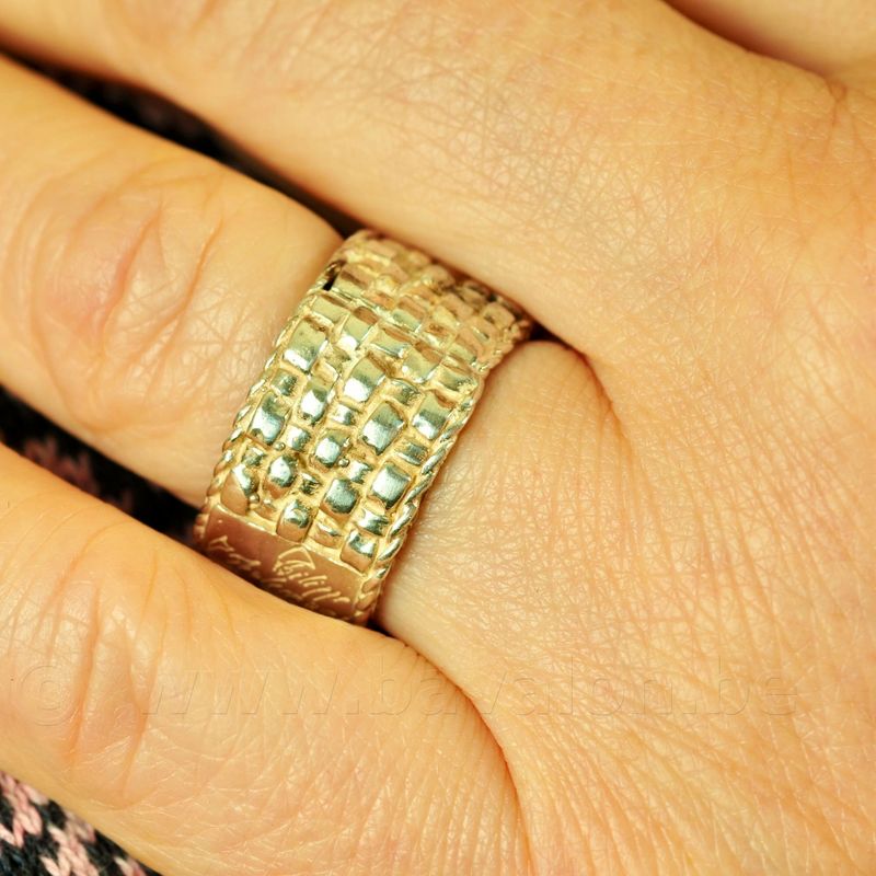 Ring in massief zilver - Philippe Meulemans (België) - Maat 56