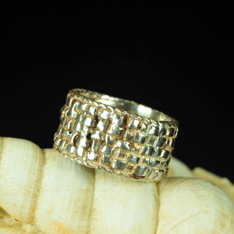 Ring in massief zilver - Philippe Meulemans (België) - Maat 56