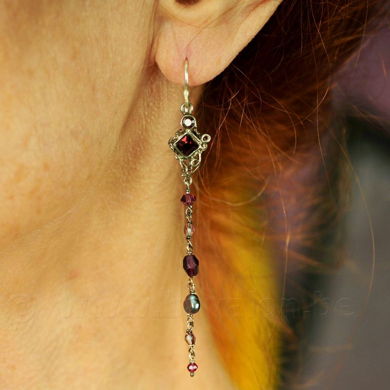 Oorring in massief zilver - Josiane Douchamps (België)