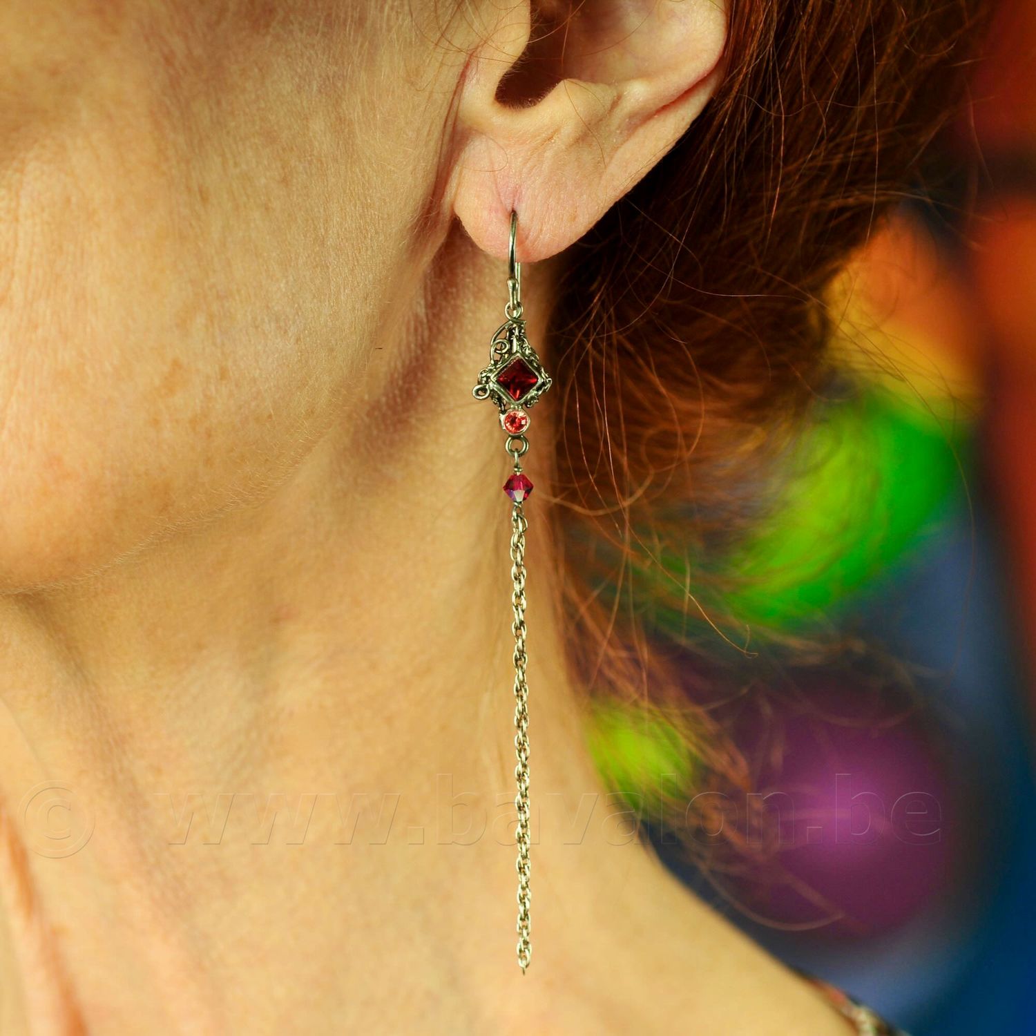 Oorring in massief zilver - Josiane Douchamps (België)