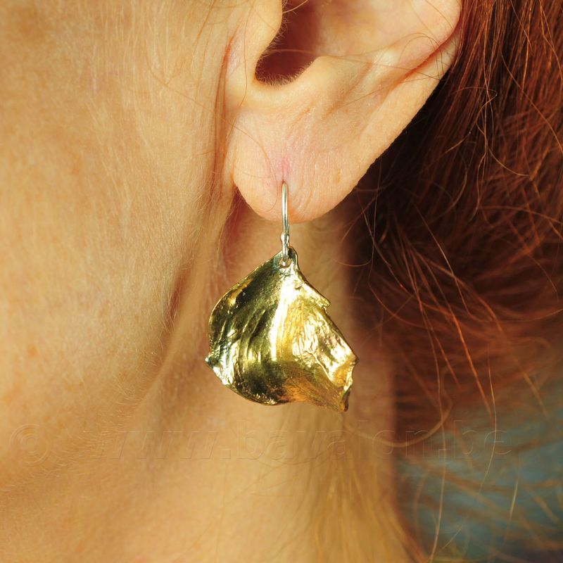 Oorringen 'Automnal' in similor en zilver - Josiane Douchamps