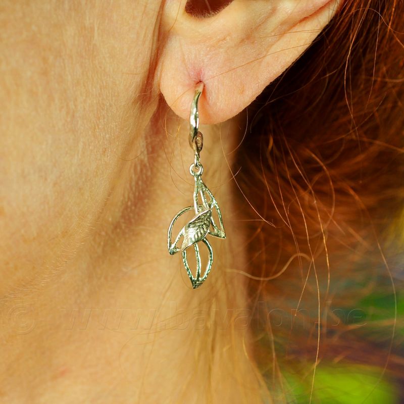 Oorring in massief zilver - Josiane Douchamps (België)