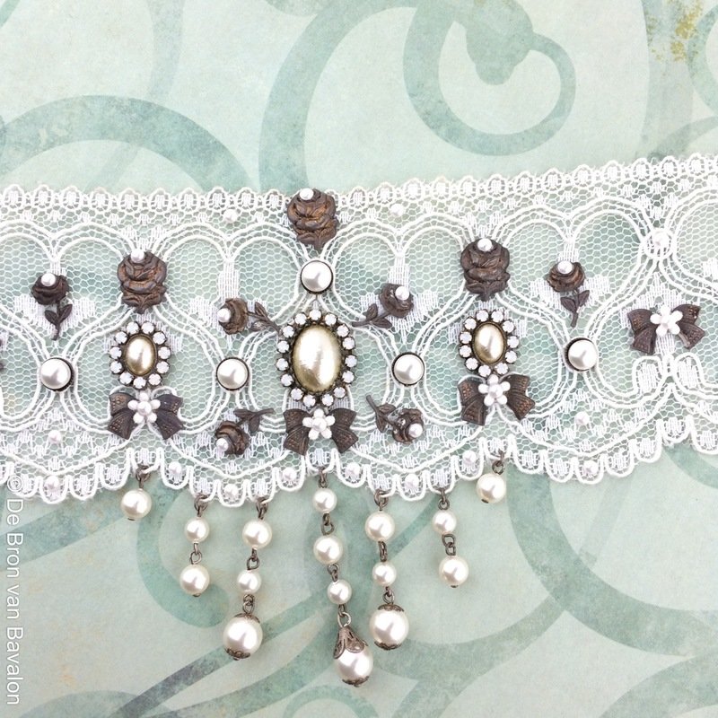 Halssieraad brede choker - Linda Lacroix (Paris)