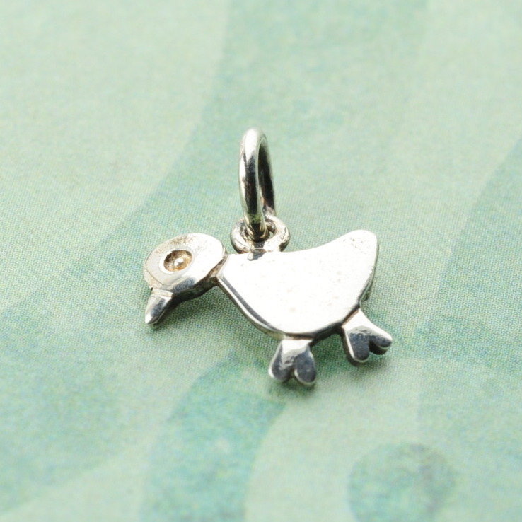 Hangertje voor kinderen in massief zilver - 'Kwak Kwak' (exclusief ketting)