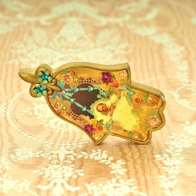 Hamsa/Mirjam/Fatima hand - klein - baby - om te hangen - Michal Negrin