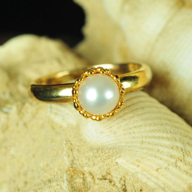 Ring met onyx - massief zilver - verguld 24kt goud - Carré Copenhagen (Denemarken)