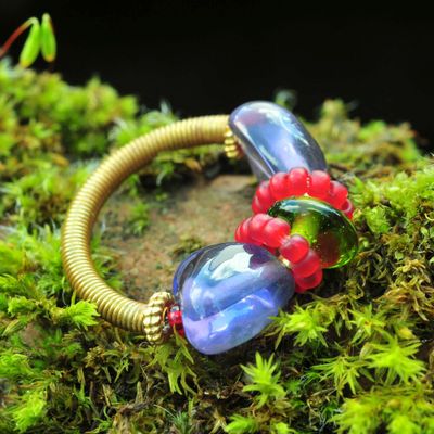 Ring in gekleurd hars - Maat 55