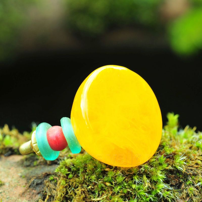 Ring in gekleurd hars - Maat 59