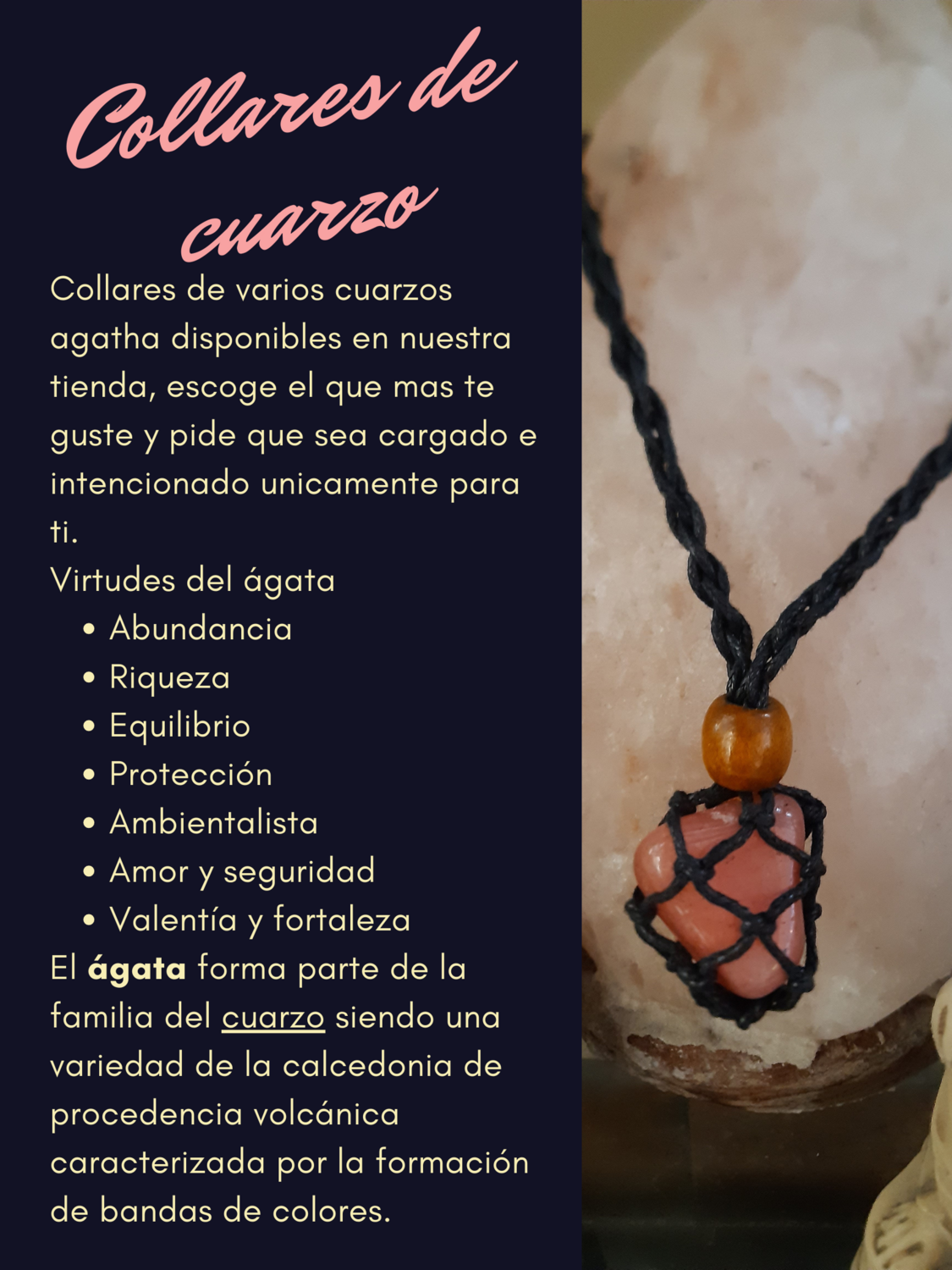 Collares cuarzo ágata varios