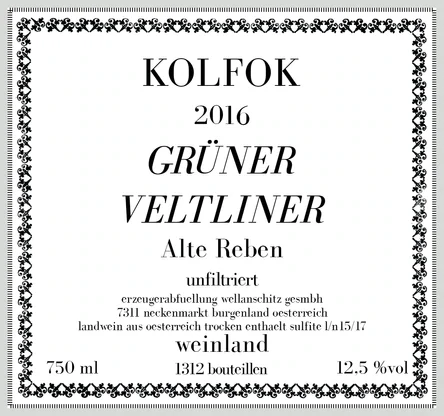 Kolfok Gruner Veltliner Alte Reben 2019