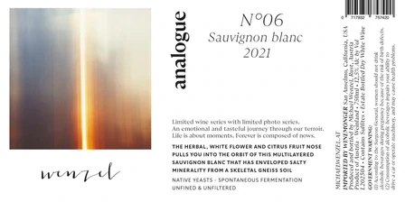 Wenzel Analogue No. 6 Sauvignon Blanc 2021