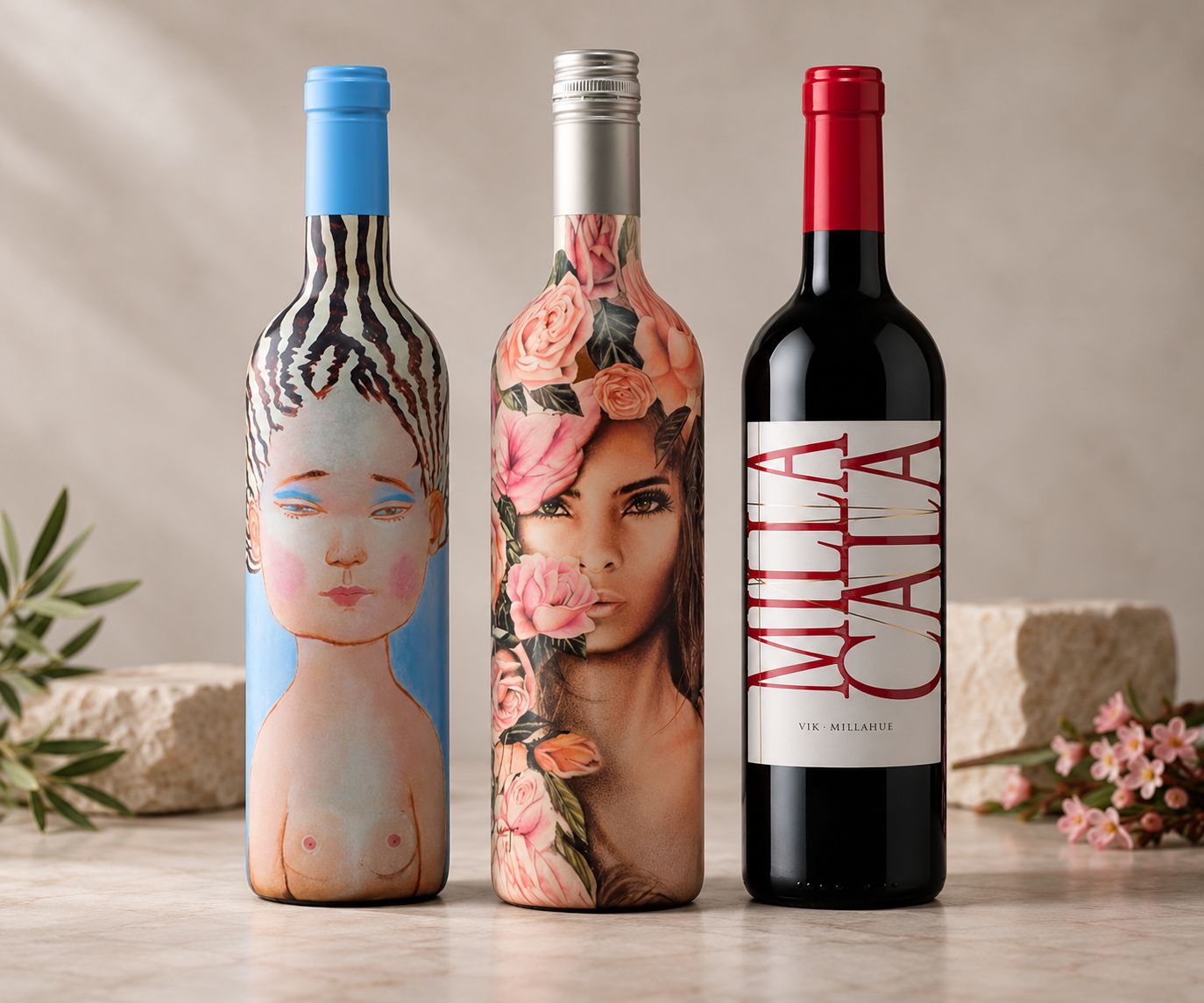 VIK Art Collection – 3 Bottle Wine Set