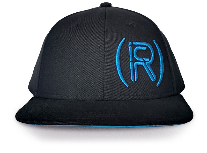 Black Snapback Hat Raised Logo