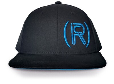 Black Snapback Hat Raised Logo