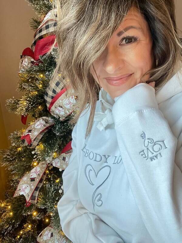 Embody Love~Double Embroidered Hoodie~ White or Grey