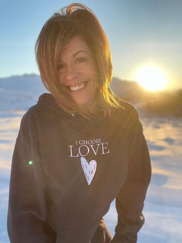 I CHOOSE LOVE~Double Embroidered Hoodie~ Navy Blue