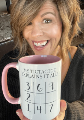 Deluxe 15oz. Colored Mug ~My TicTacToe Explains It All!