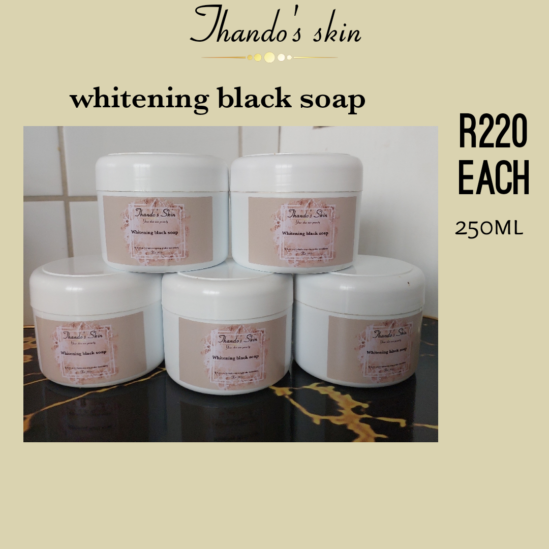 Whitening black soap