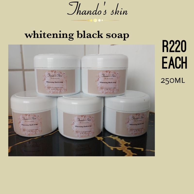 Whitening black soap