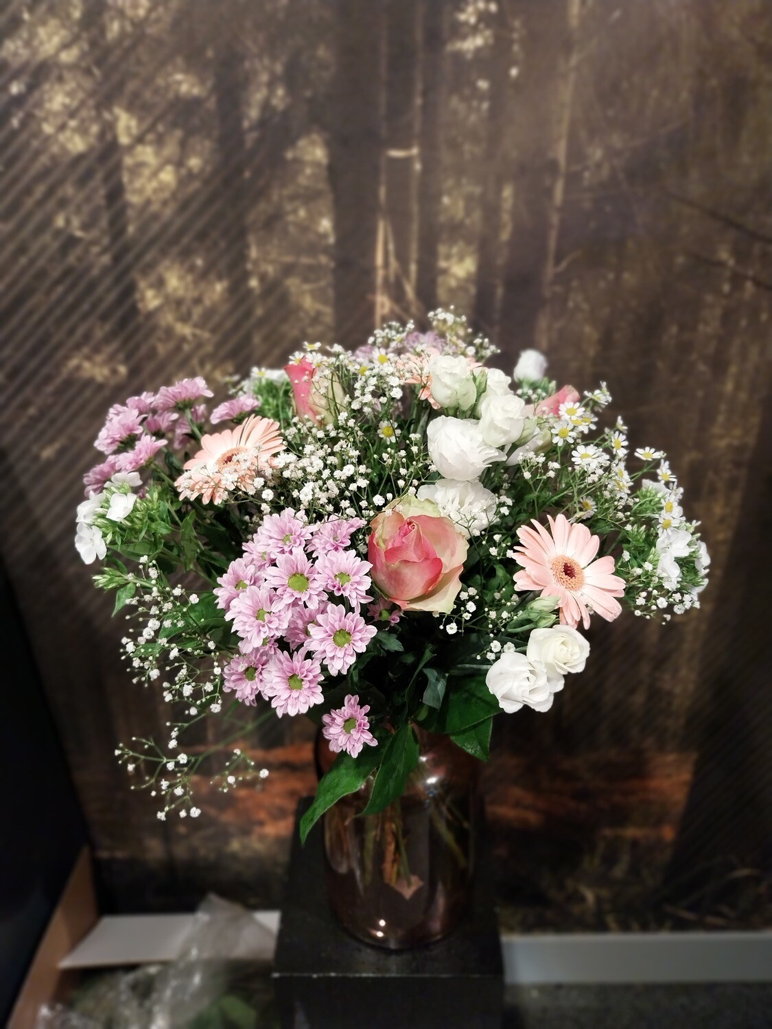 BOEKET  KLASSIEK ROSE WIT